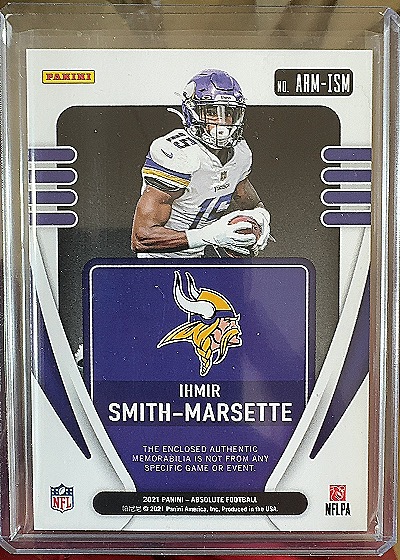 2021 Panini Absolute #ARM-ISM Ihmir Smith-Marsette — front