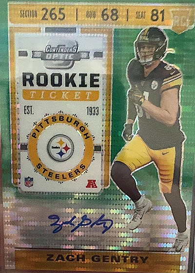 2019 Panini Contenders Optic #N/A Zach Gentry — front
