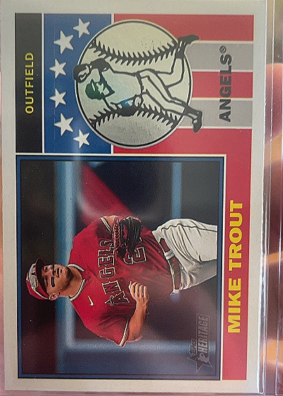 2025 Topps Heritage #76PI-12 Mike Trout — front