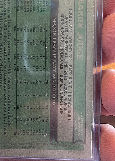 2013 Topps #1 Aaron Judge — front