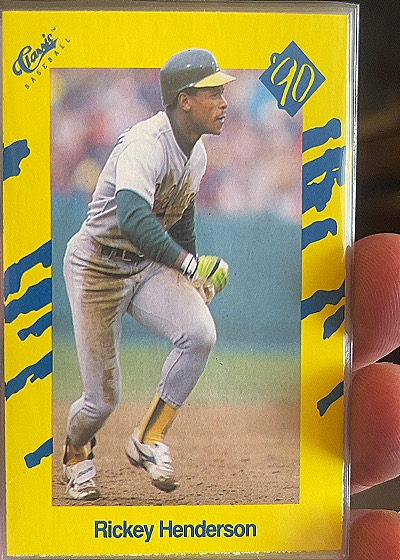 1990 Classic #T27 Rickey Henderson — front