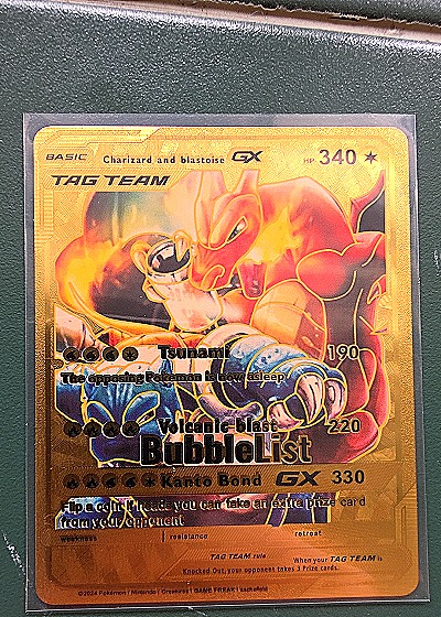 2024 Fan Art #GX Charizard and Blastoise — front