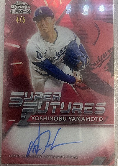2023 Topps Chrome Black #SFA-YY Yoshinobu Yamamoto — front