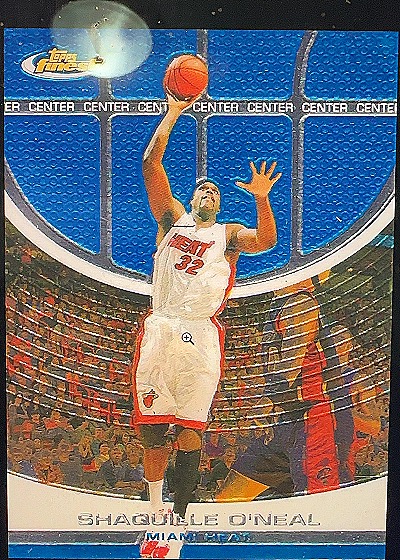 2005 Topps Finest #1 Shaquille O'Neal — front