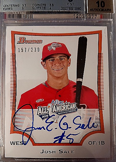 2009 Bowman #AFLAC-JS Josh Sale — front