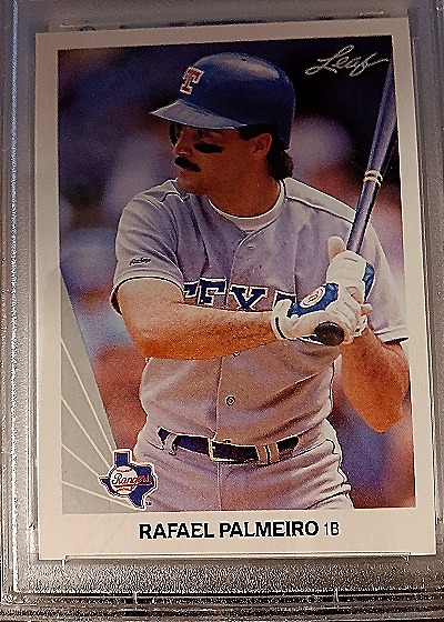 1990 Leaf #100 Rafael Palmeiro — front