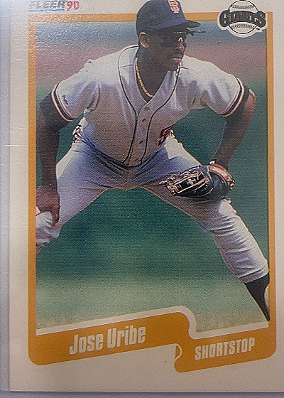1990 Fleer #74 Jose Uribe — front