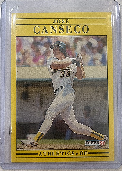 1991 Fleer #5 Jose Canseco — front