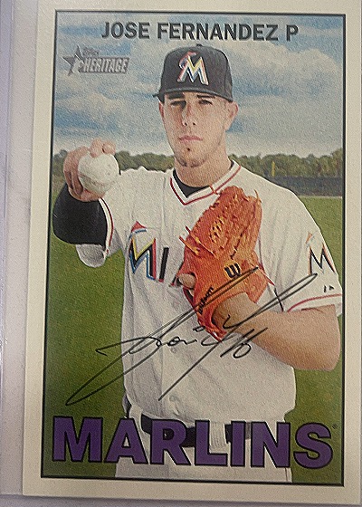 2016 Topps Heritage #442 Jose Fernandez — front