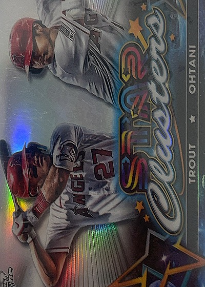 2023 Topps Cosmic Chrome #SC-11 Trout / Ohtani — front