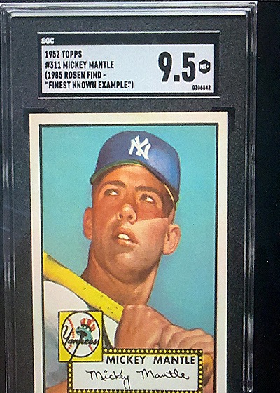 1952 Topps #311 Mickey Mantle — front