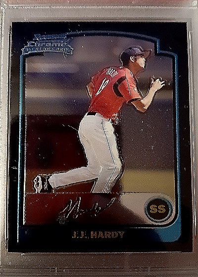 2003 Bowman Chrome Draft Picks & Prospects #BDP137 J.J. Hardy — front