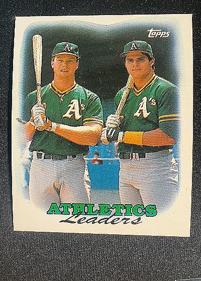 1988 Topps #759 Mark McGwire, Jose Canseco — front