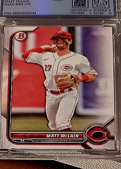 2022 Bowman Draft #BD-100 Matt McLain — front