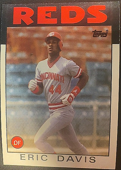 1986 Topps #28 Eric Davis — front
