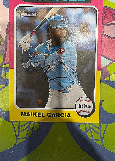 2024 Topps Heritage High Number #640 Maikel Garcia — front