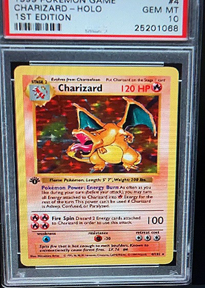 1999 Pokémon Game Charizard 1st Edition Shadowless Holo #4 — front
