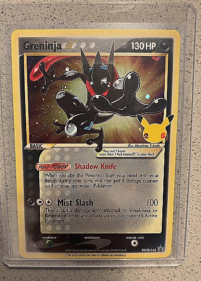 2021 Pokémon Celebrations #SWSH144 Greninja Gold Star Promo — front