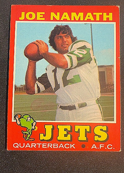 1971 Topps #250 Joe Namath — front