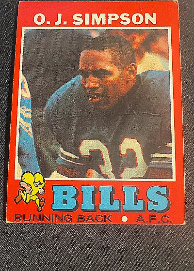 1971 Topps #260 O.J. Simpson Buffalo Bills — front