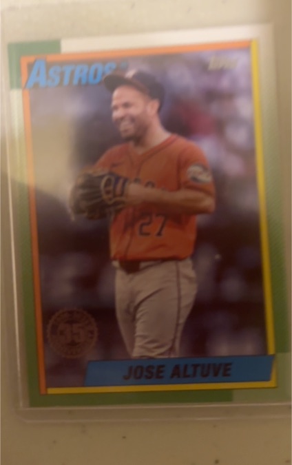 2025 Topps #T90-9 Jose Altuve 1990 Topps Baseball 35th Anniversary — front