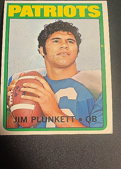 1972 Topps Football #65 Jim Plunkett Rookie RC Patriots — front