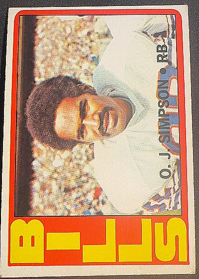 1972 Topps #160 O.J. Simpson — front