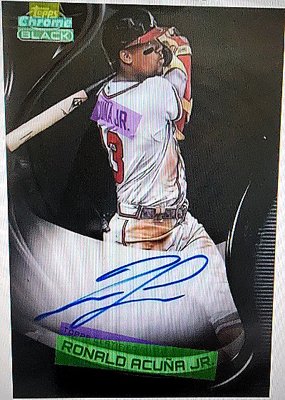 2022 Topps Chrome Black Ronald Acuna Jr. Rookie Autograph — front