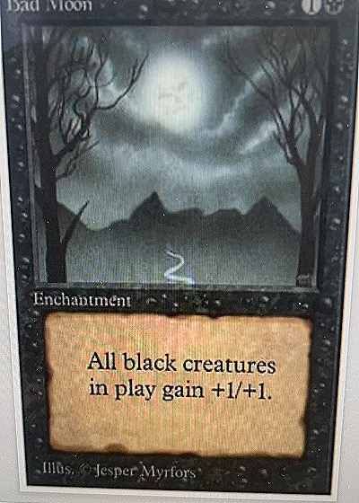 Bad Moon Unlimited Edition (1993) Magic: The Gathering — front
