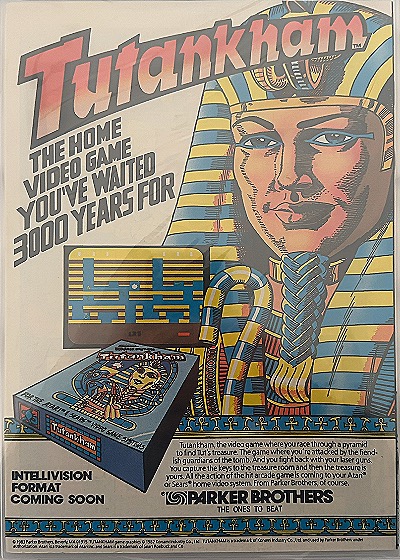 1983 Tutankham Parker Brothers Video Game Print Ad — front