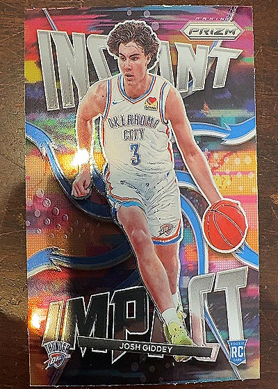 2021-22 Panini Prizm Instant Impact #4 Josh Giddey Rookie Card — front