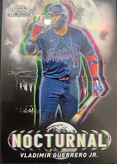 2025 Topps Chrome Black Baseball NOC-27 Vladimir Guerrero Jr. Nocturnal Insert — front