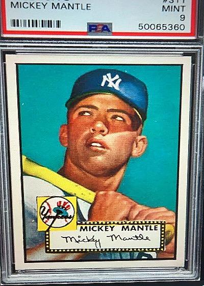 1952 Topps #311 Mickey Mantle — front