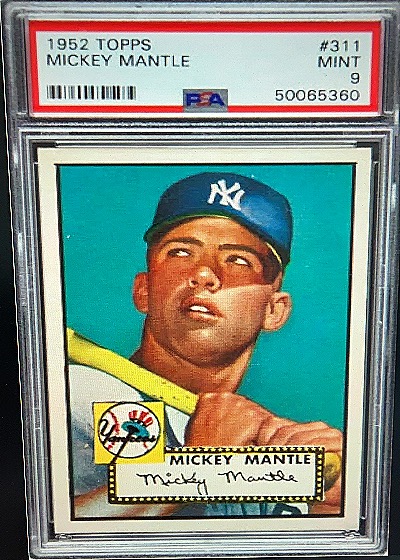 1952 Topps #311 Mickey Mantle — front