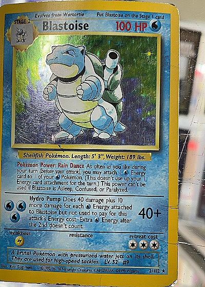 1999 Pokémon Base Set 2/102 Blastoise Holo Rare — front
