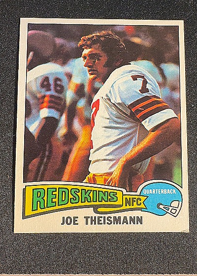 1975 Topps #416 Joe Theismann Rookie Washington Redskins — front