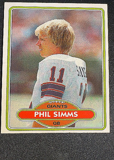 1980 Topps #225 Phil Simms Rookie Card — front