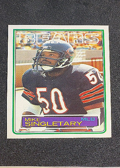 1983 Topps #38 Mike Singletary Rookie Card — front