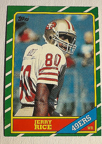 1986 Topps #161 Jerry Rice Rookie Card — front