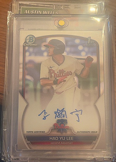 2023 Bowman Chrome Prospect Autographs #CPA-HL Hao Yu Lee — front