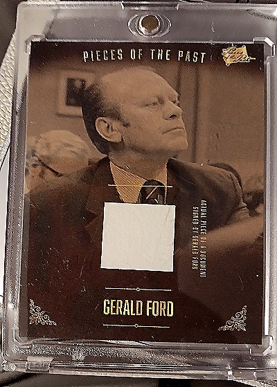 2017 The Bar Pieces of the Past PR-GF02 Gerald Ford Relic Card — front