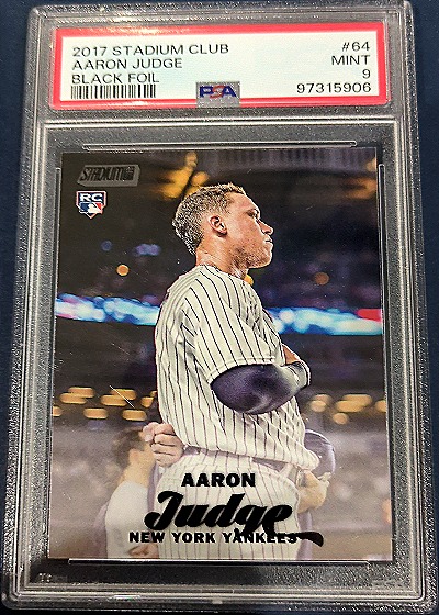 2017 Stadium Club #64 Aaron Judge Black Foil — front