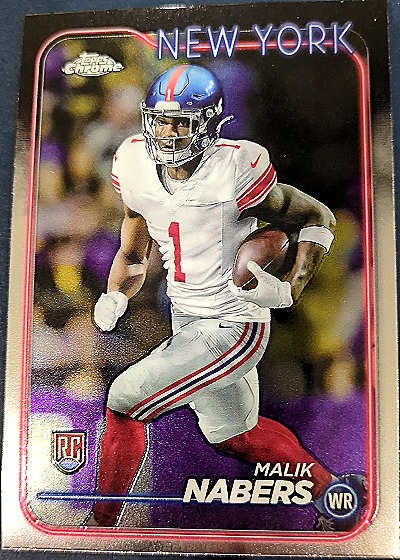 2024 Topps Chrome #205 Malik Nabers Rookie Card — front