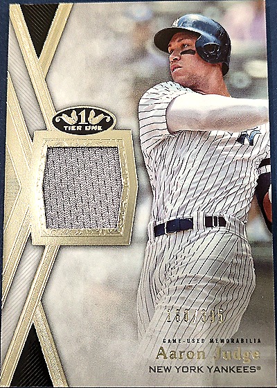 2020 Topps Tier One Relics Aaron Judge — front