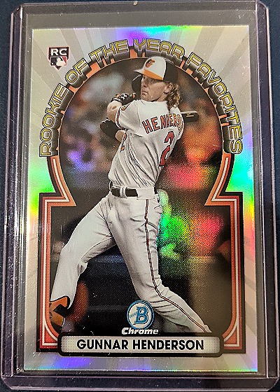 2023 Bowman Chrome Rookie of the Year Favorites #ROYF-15 Gunnar Henderson — front