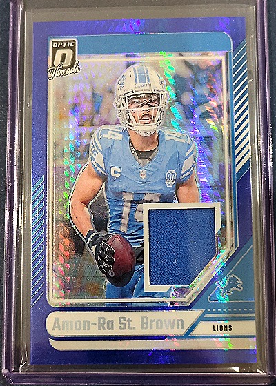 2024 Panini Donruss Optic Threads #DTB-ASB Amon-Ra St. Brown — front