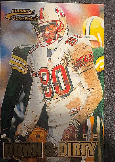 1997 Pinnacle Action Packed #114 Jerry Rice — front