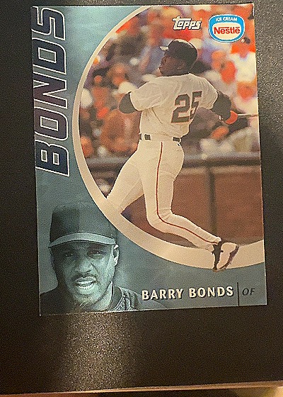 2001 Topps Nestle Ice Cream #1 Barry Bonds — front