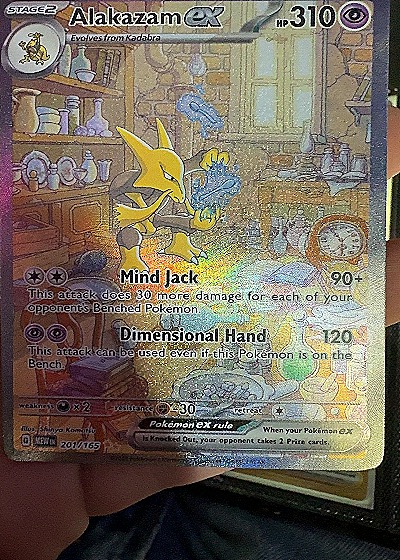 2023 Pokémon Scarlet & Violet 151 #201/165 Alakazam EX Special Illustration Rare — front