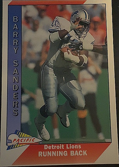 1991 Pacific #144 Barry Sanders Detroit Lions — front